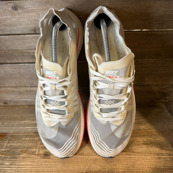 Womens Nike Zoom Fly SP White Athletic Running Comfort Shoes Sneakers Size 11 M - Picture 3 of 6